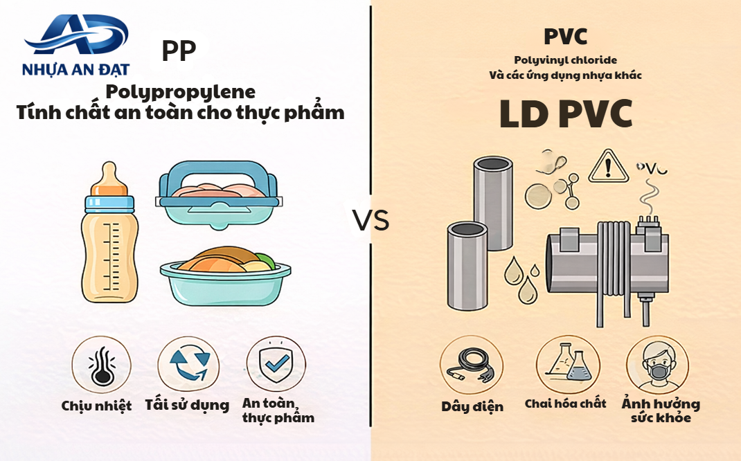 Nhựa PVC và nhựa PP khác nhau thế nào về độ cứng và gia công?