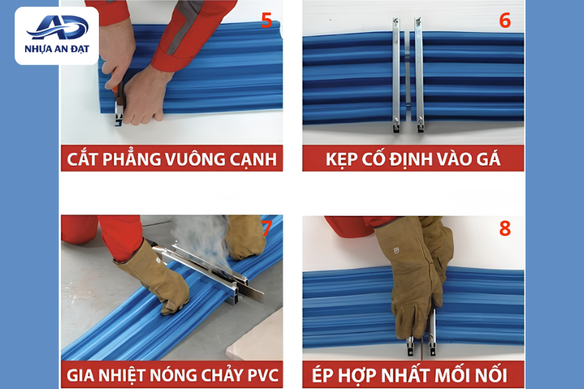 Hướng dẫn hàn nối băng cản nước PVC kín và thẳng mối